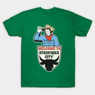 Retro Defunct STOCKYARD CITY Oklahoma Sign T-Shirt